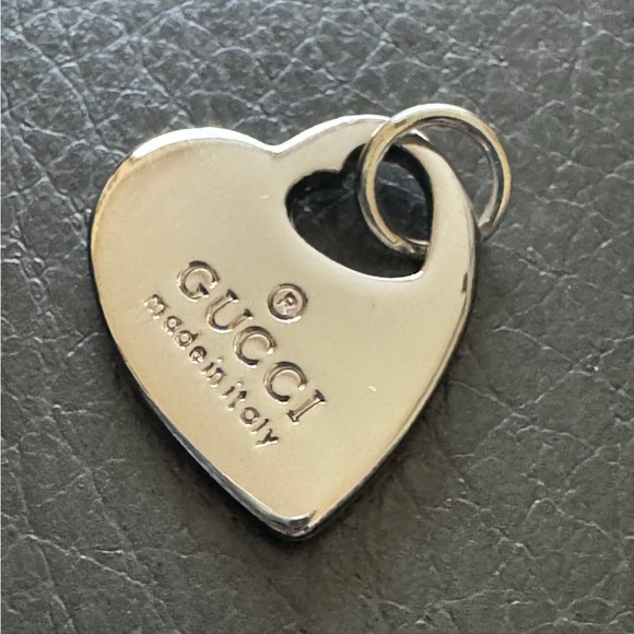 Gucci, silver heart pendant necklace stamped - Picture 1 of 6